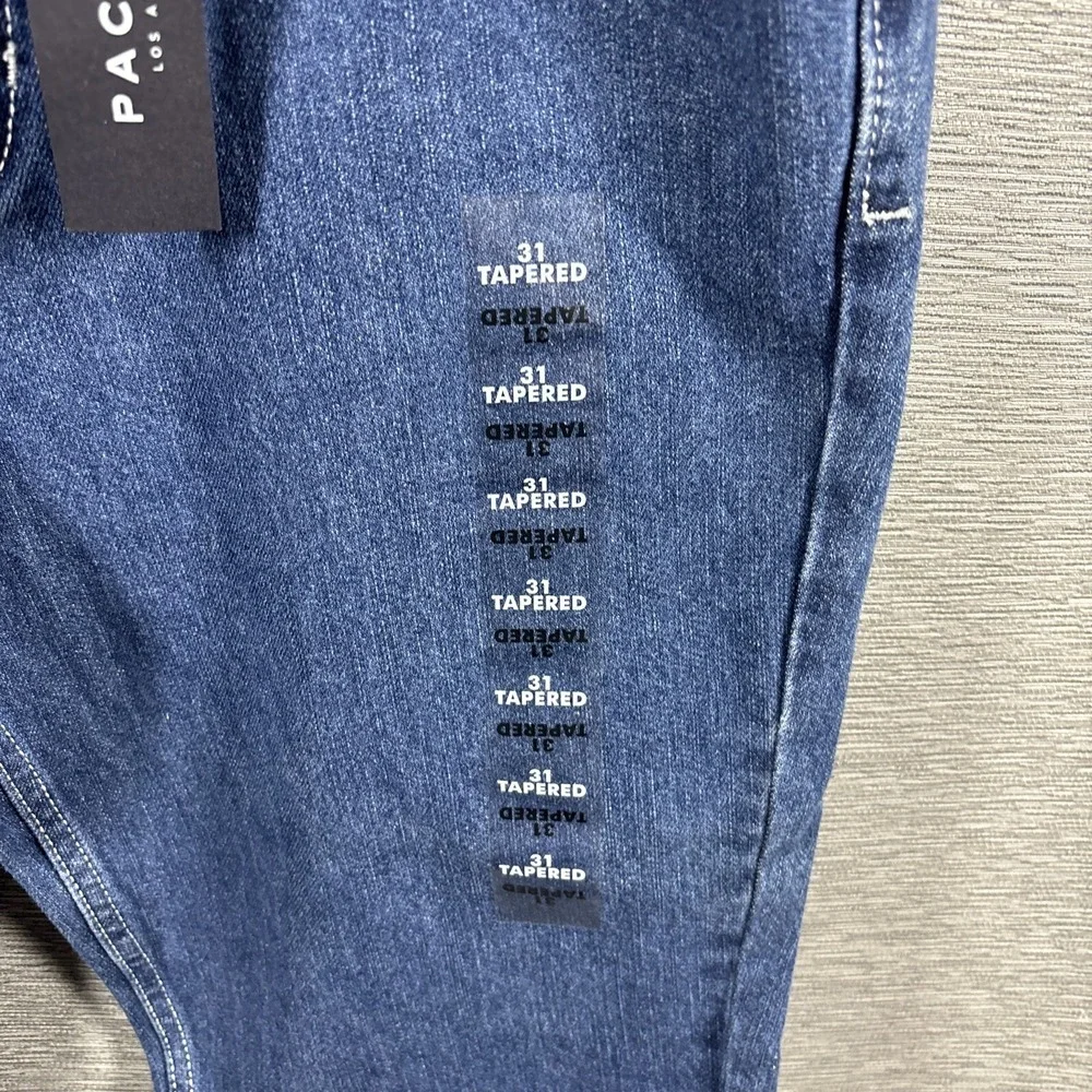 Pacsun Men's Slim Tapered Dark Indigo‎ Blue Cotton Jeans Size 31 NEW